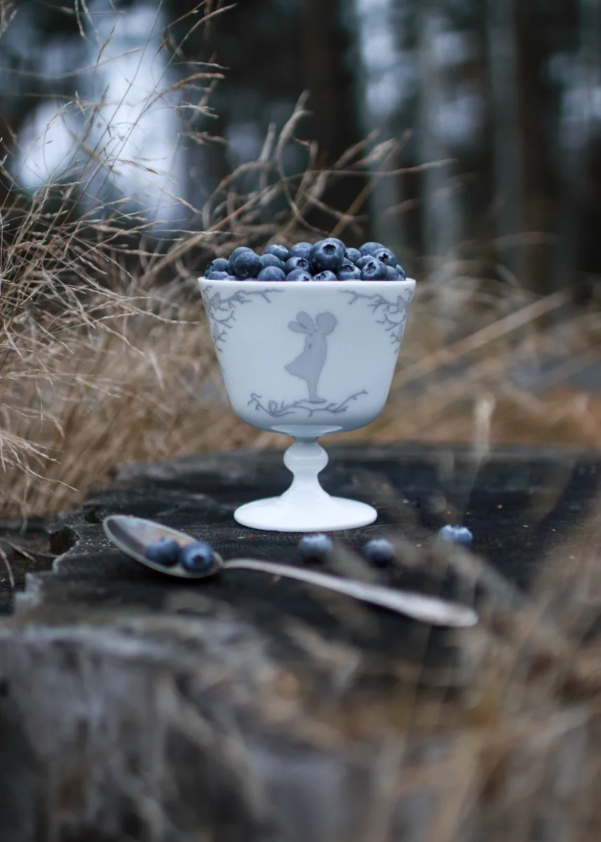 Bol à dessert sur pied Alv Ø11 cm, Argenté Wik & Walsøe