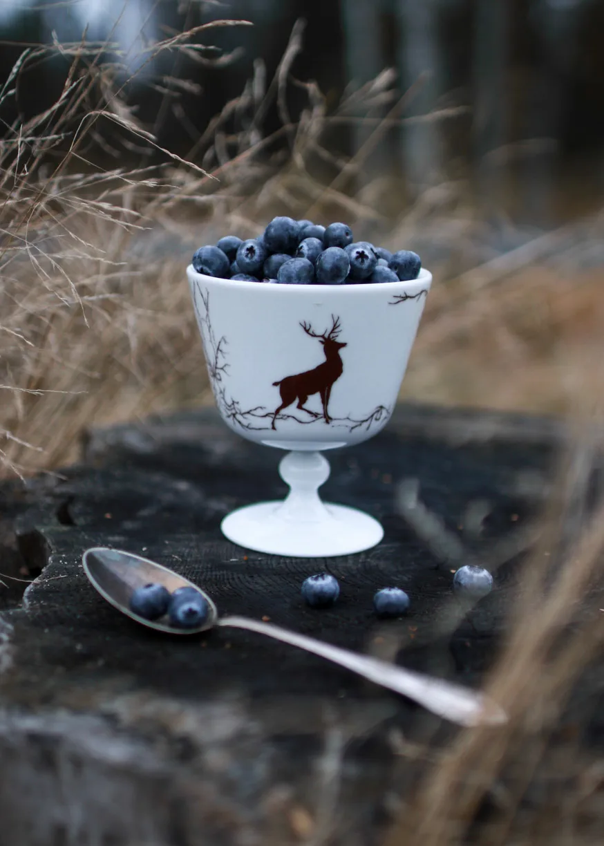 Bol à dessert sur pied Alveskog Ø11 cm, Blanc Wik & Walsøe