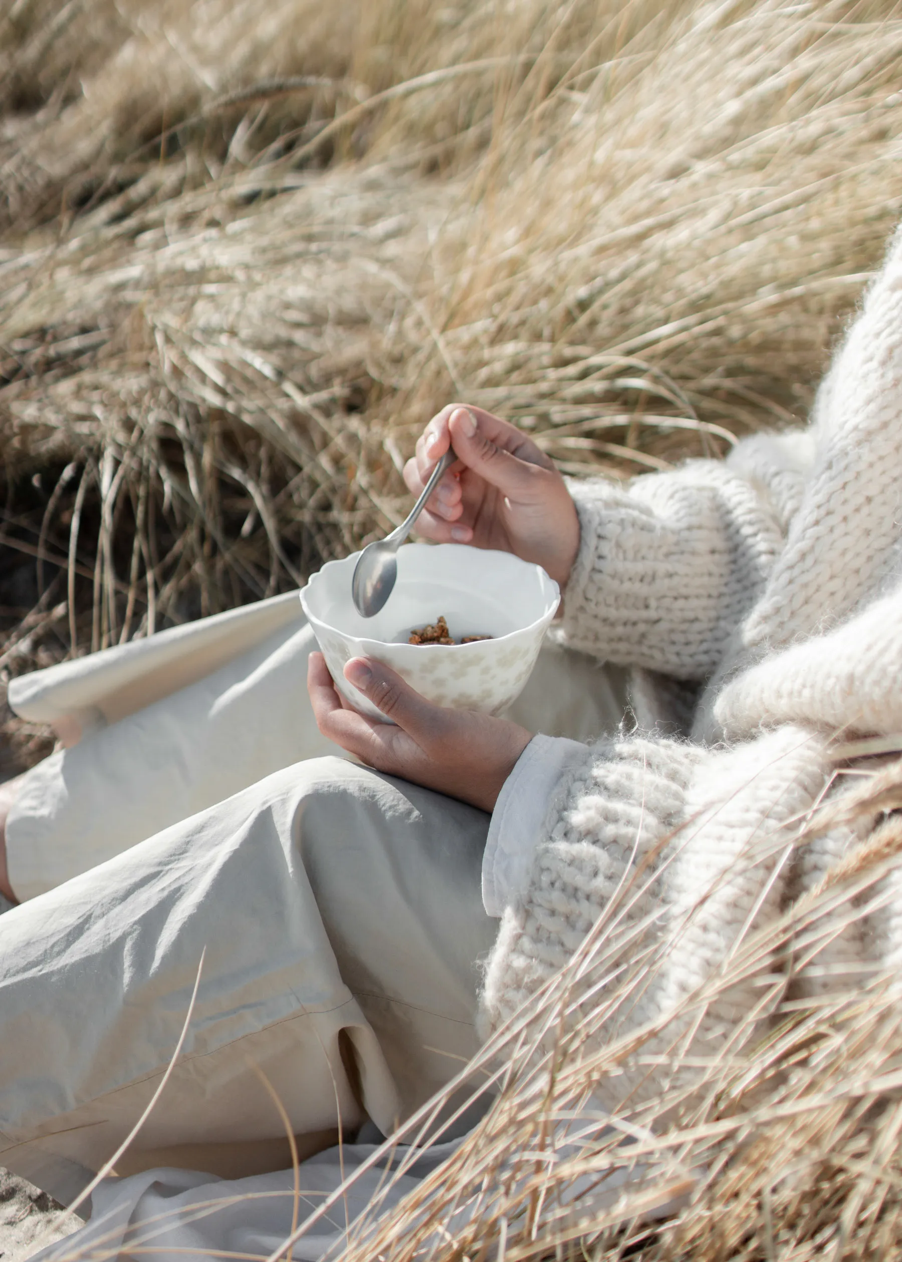 Bol Slåpeblom Ø14 cm, Gris Wik & Walsøe