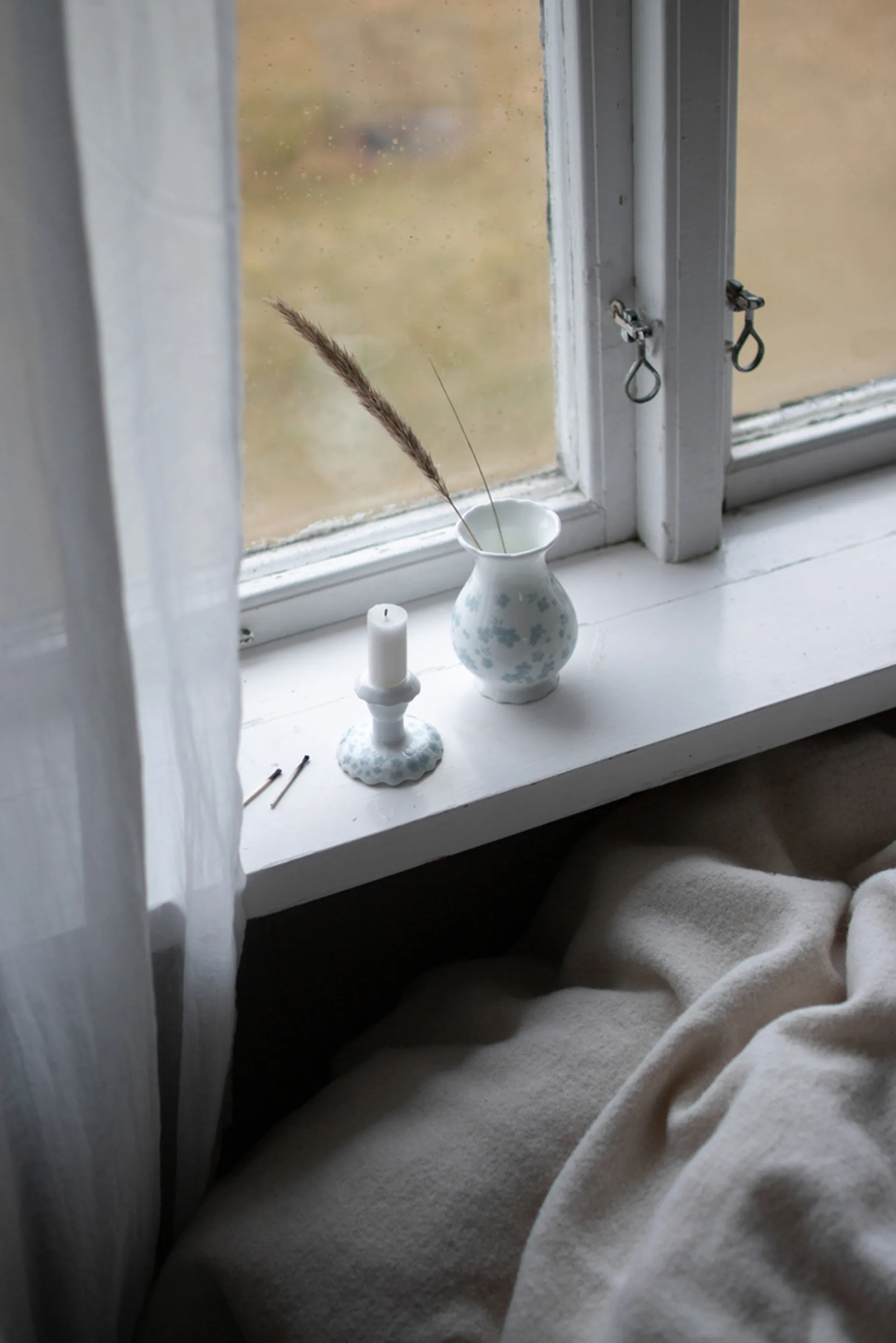 Bougeoir 5,5 cm Slåpeblom, Bleu Wik & Walsøe