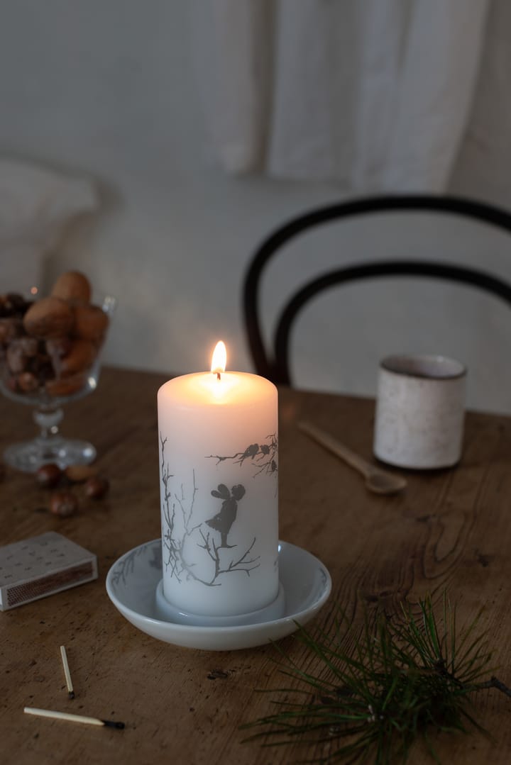 Bougeoir Alv Ø14 cm, Blanc-gris Wik & Walsøe
