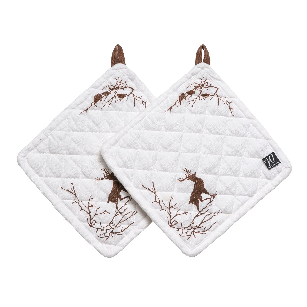 Wik & Walsoe Dessous de plat Alveskog Lot de 2 Blanc