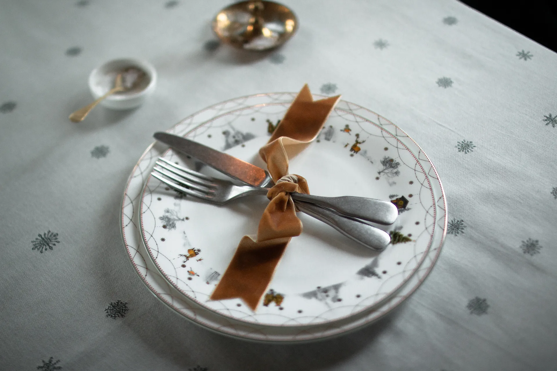 Nappe Julemorgen, Blanc-vert, 140x240 cm Wik & Walsøe