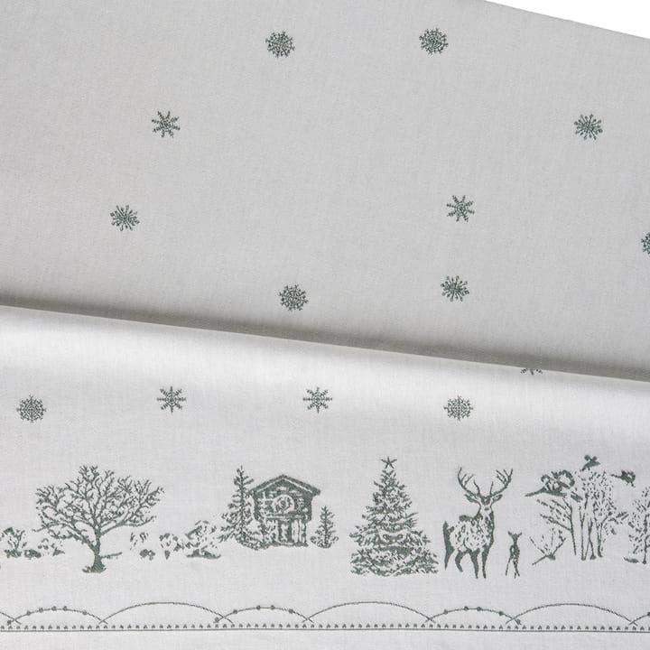Nappe Julemorgen - Blanc-vert, 140x340 cm - Wik & Walsøe