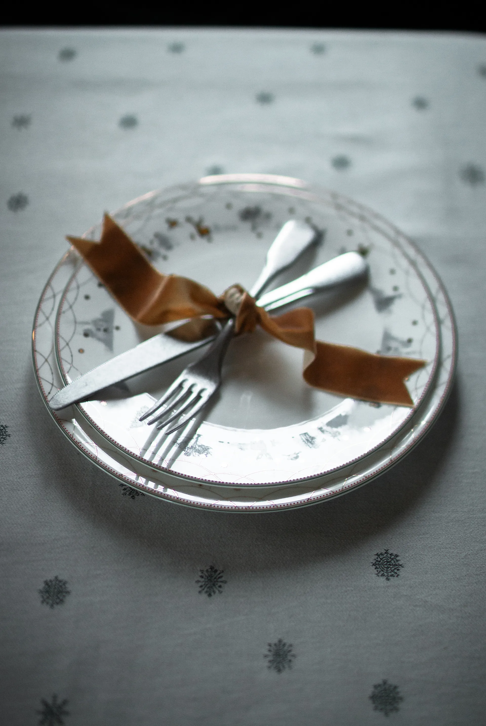Nappe Julemorgen, Blanc-vert, 140x340 cm Wik & Walsøe