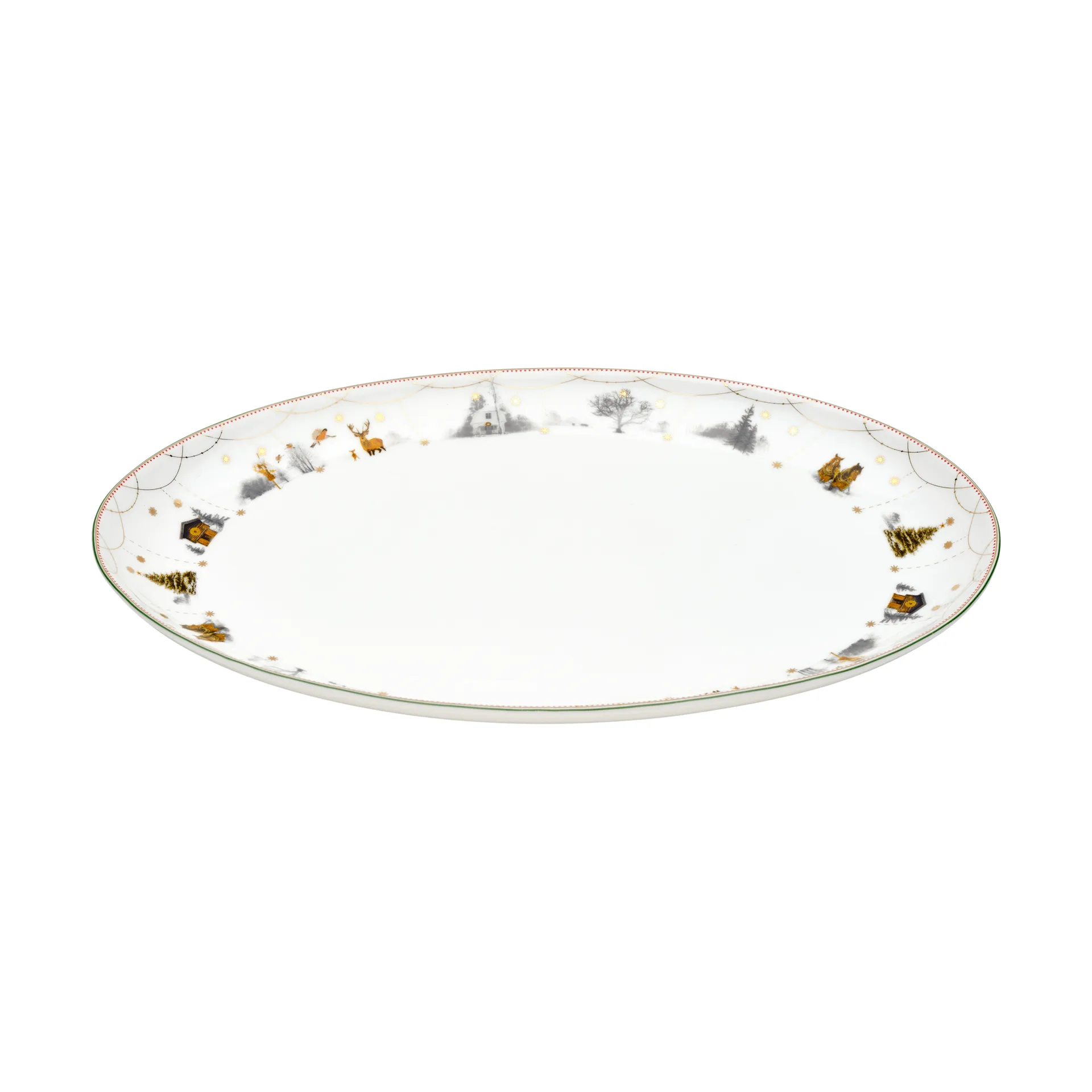 Plat ovale Julemorgen Story, 39 cm Wik & Walsøe