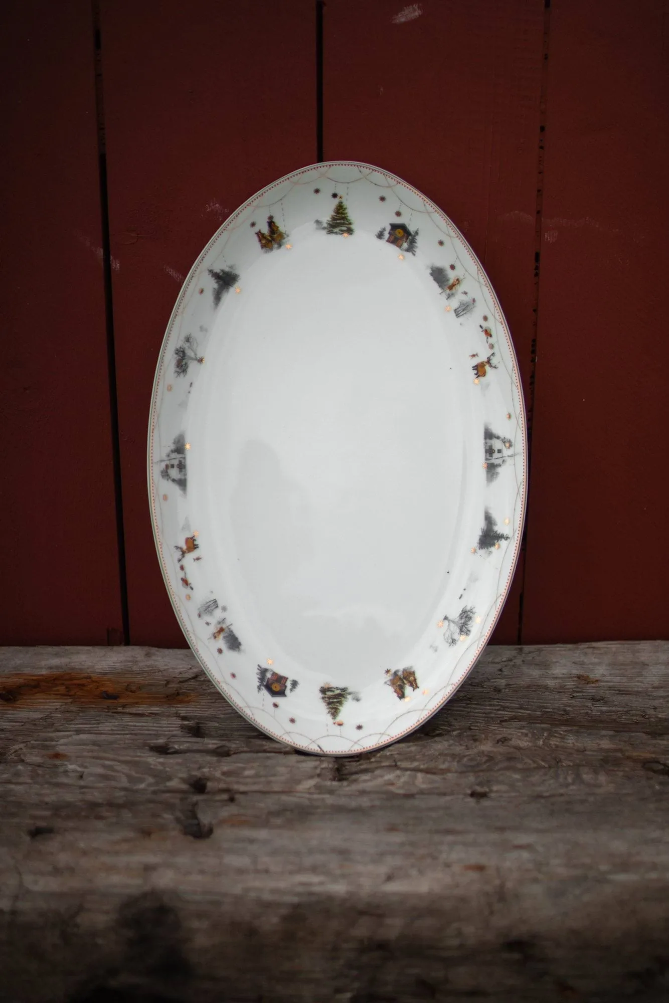 Plat ovale Julemorgen Story, 39 cm Wik & Walsøe