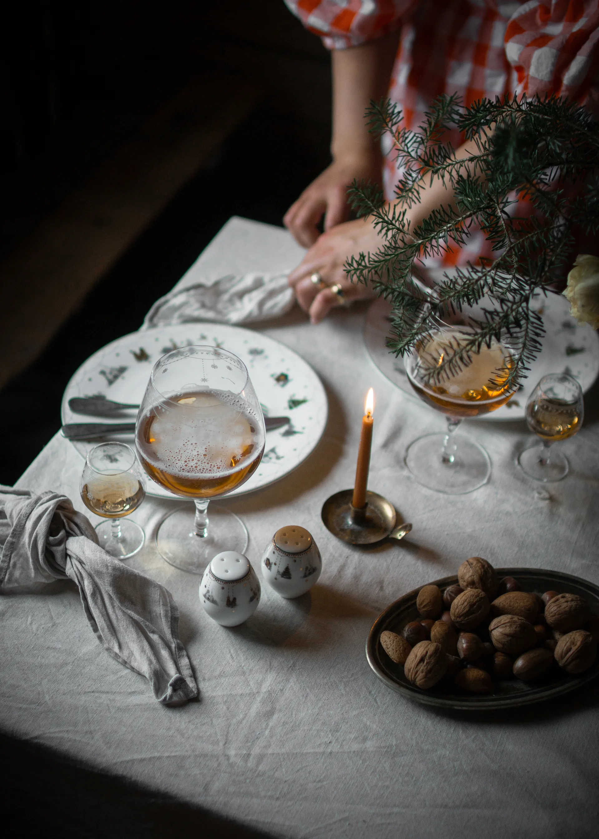 Salière & poivrière Julemorgen Story, 2 pièces, Blanc Wik & Walsøe