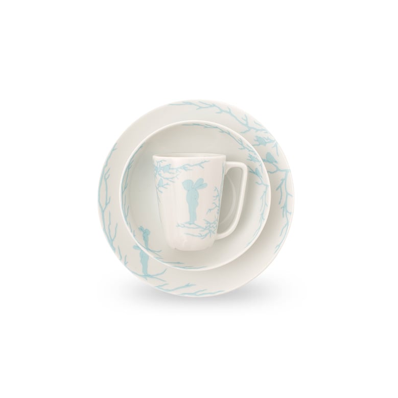 Wik & Walsoe Service pour enfants Alv garçon | Design Scandinave | Vaisselle pour enfants | Bleu