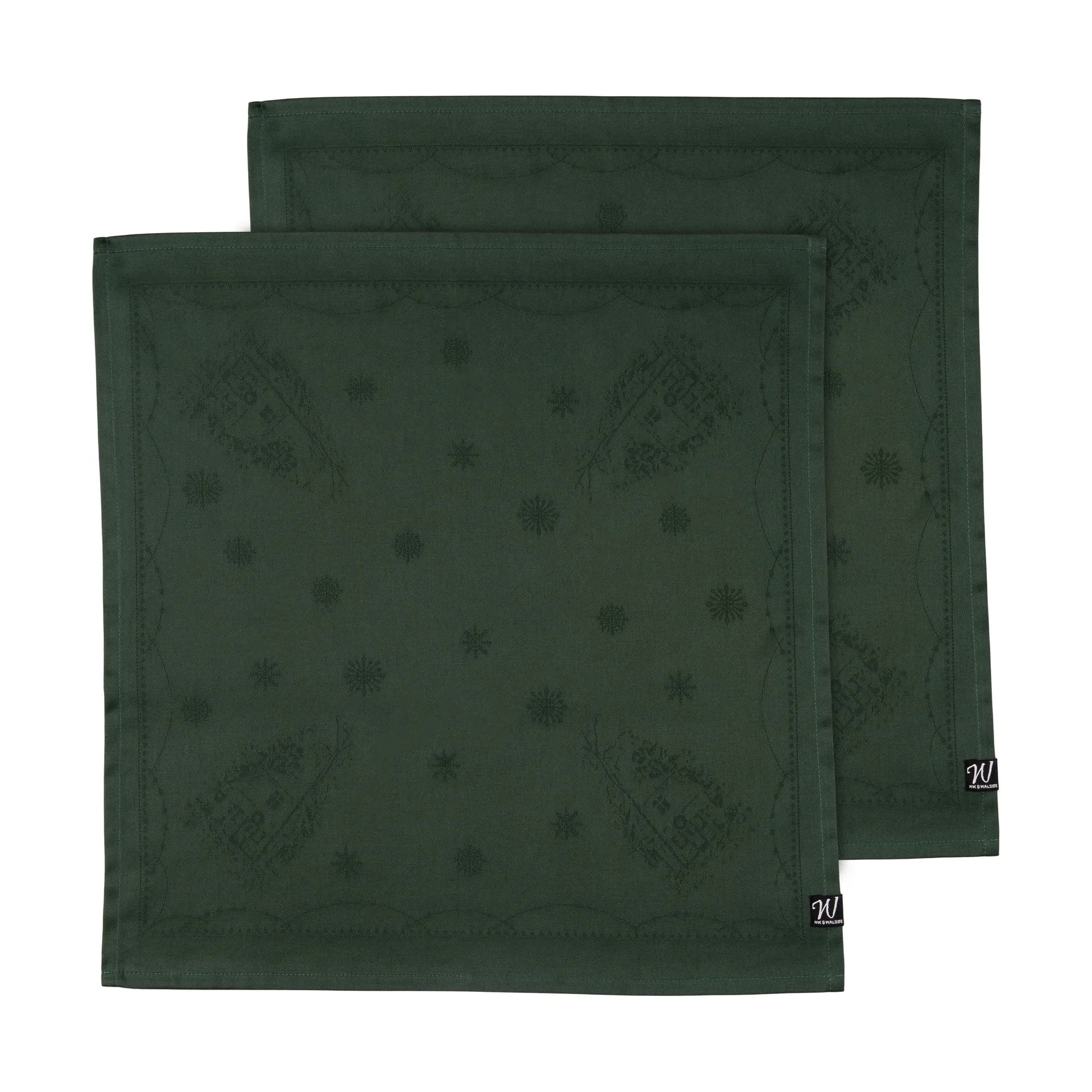 Serviette en tissu Julemorgen 45x45 cm, Lot de 2, Vert Wik & Walsøe