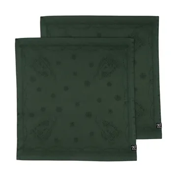 Serviette en tissu Julemorgen 45x45 cm, Lot de 2 - Vert - Wik & Walsøe