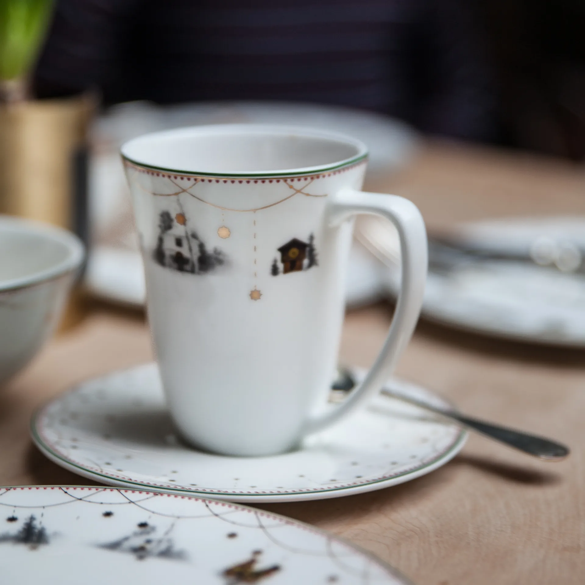 Soucoupe pour tasse 30cl Julemorgen, blanc Wik & Walsøe