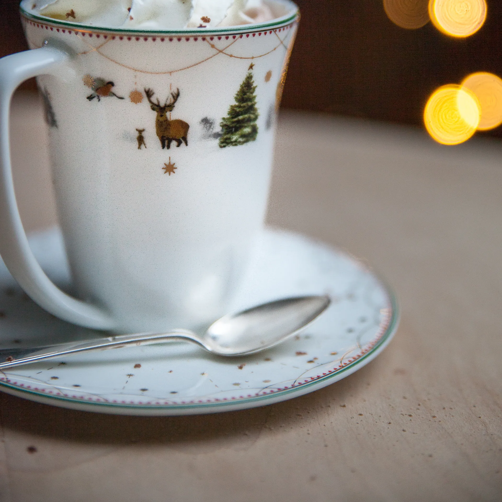 Soucoupe pour tasse 30cl Julemorgen, blanc Wik & Walsøe