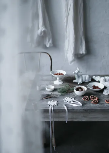 Stjernedryss bol Ø6 cm - Blanc - Wik & Walsøe