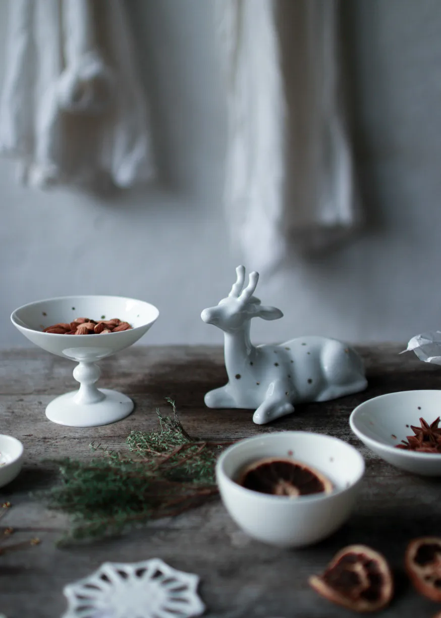 Stjernedryss bol sur pied Ø12 cm, Blanc Wik & Walsøe