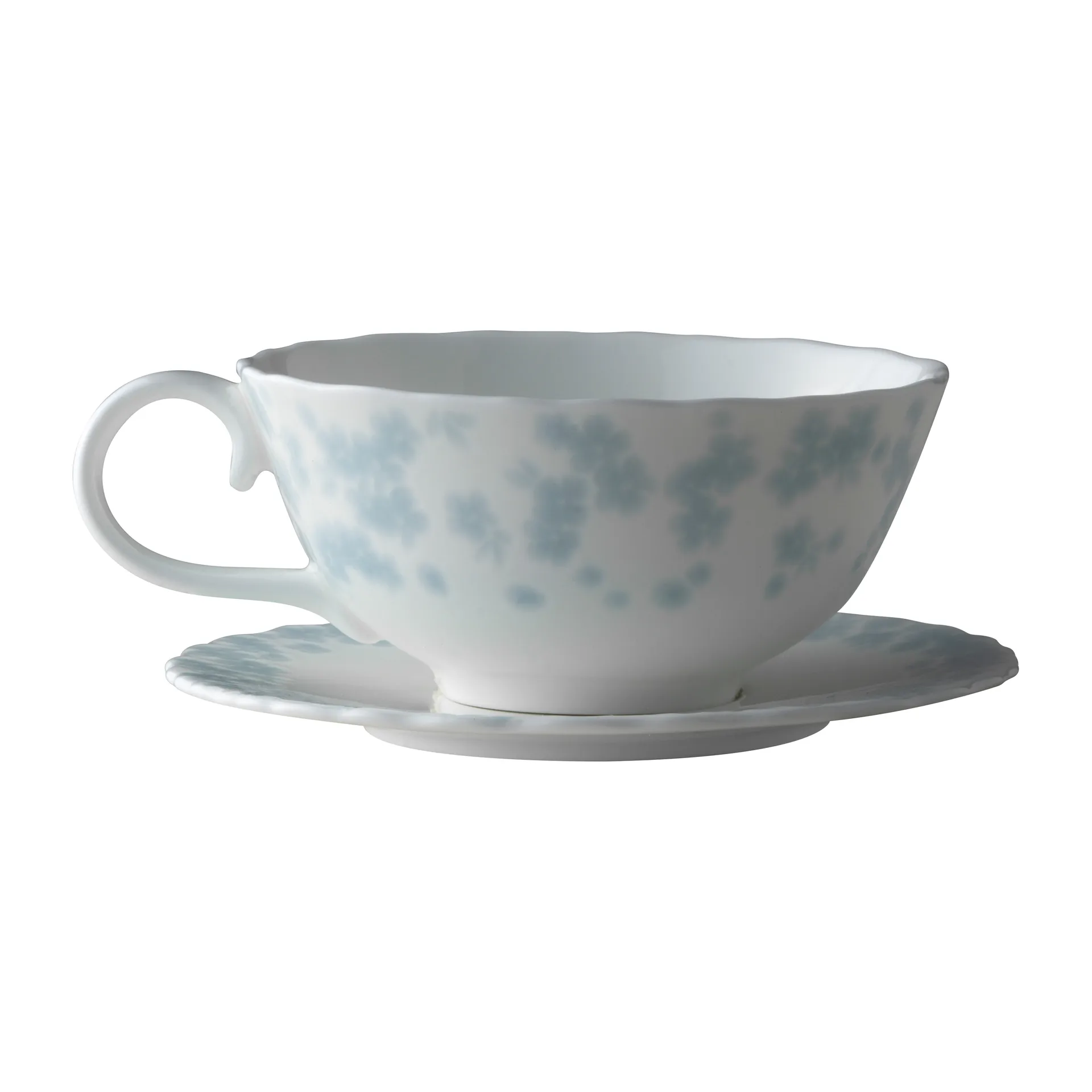Tasse à thé et soucoupe Slåpeblom 30 cl, Bleu Wik & Walsøe