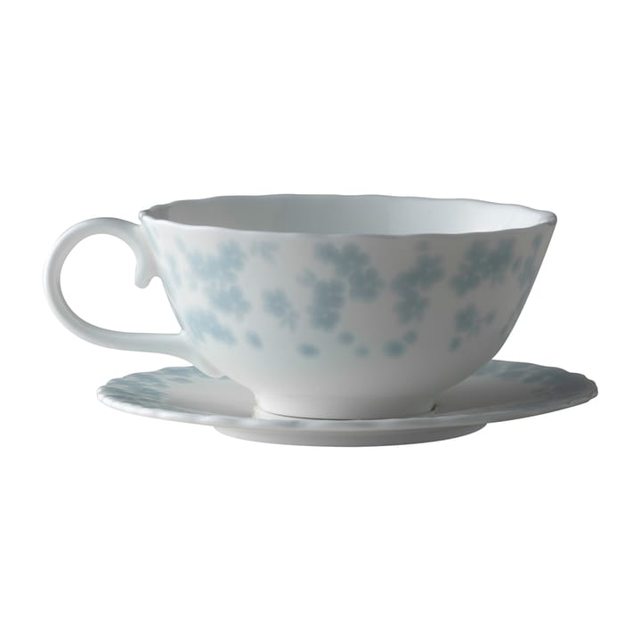 Tasse à thé et soucoupe Slåpeblom 30 cl - Bleu - Wik & Walsøe