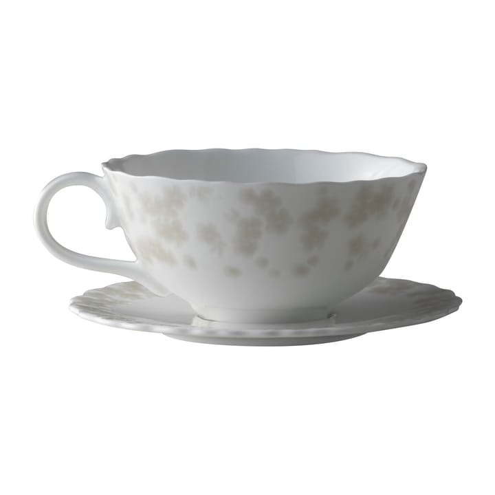 Tasse à thé et soucoupe Slåpeblom 30 cl - Gris - Wik & Walsøe
