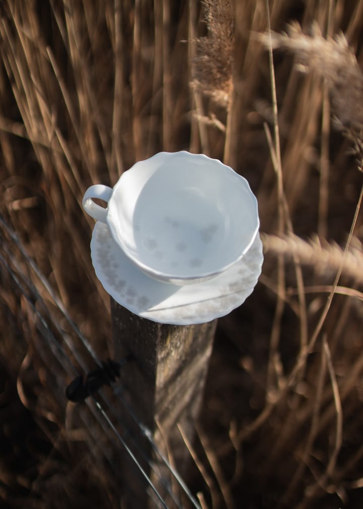 Tasse à thé et soucoupe Slåpeblom 30 cl - Gris - Wik & Walsøe