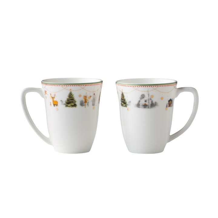 Tasse à vin chaud Julemorgen Lot de 2 - Blanc-multi - Wik & Walsøe