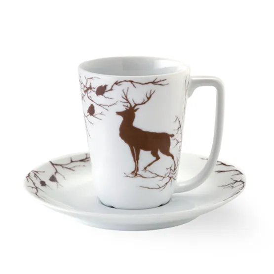 Tasse et soucoupe Alveskog 20 cl, brun Wik & Walsøe