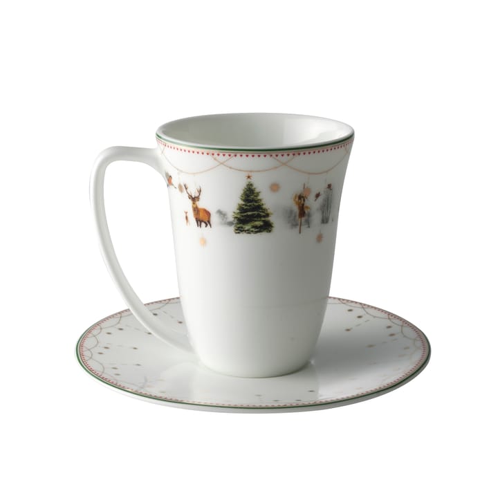 Tasse et soucoupe Julemorgen 20 cl - blanc - Wik & Walsøe