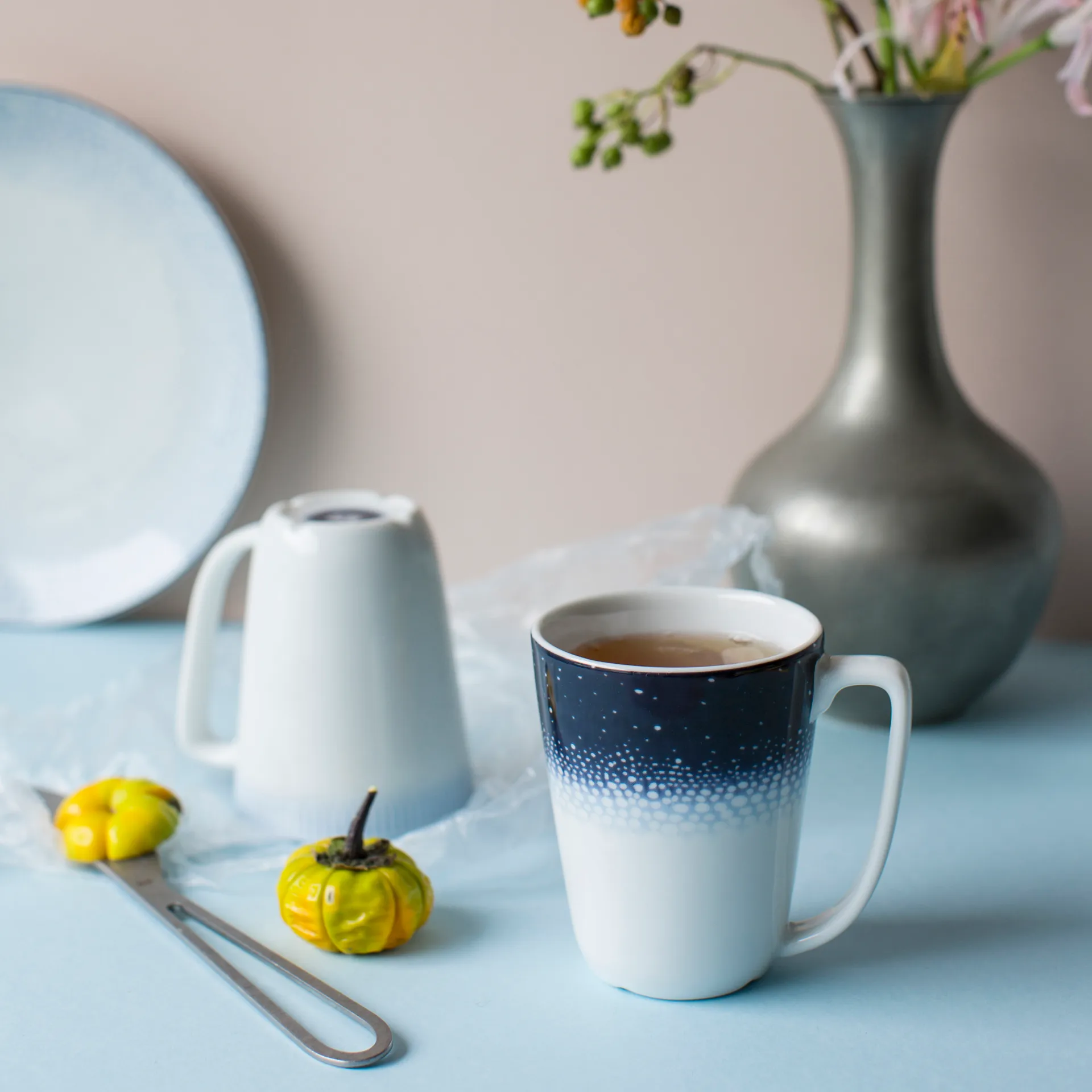 Tasse Osean 20 cl lot de 3, Bleu-blanc Wik & Walsøe