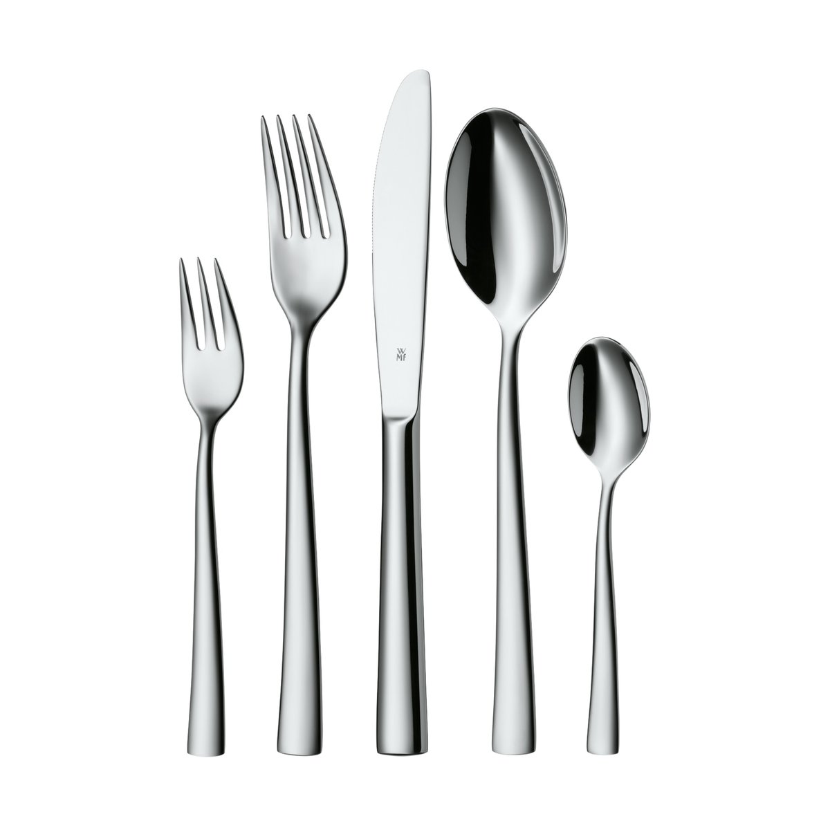 WMF Couverts Philadelphia, 30 pièces Brillant | Design Scandinave | Sets de couverts | Argenté