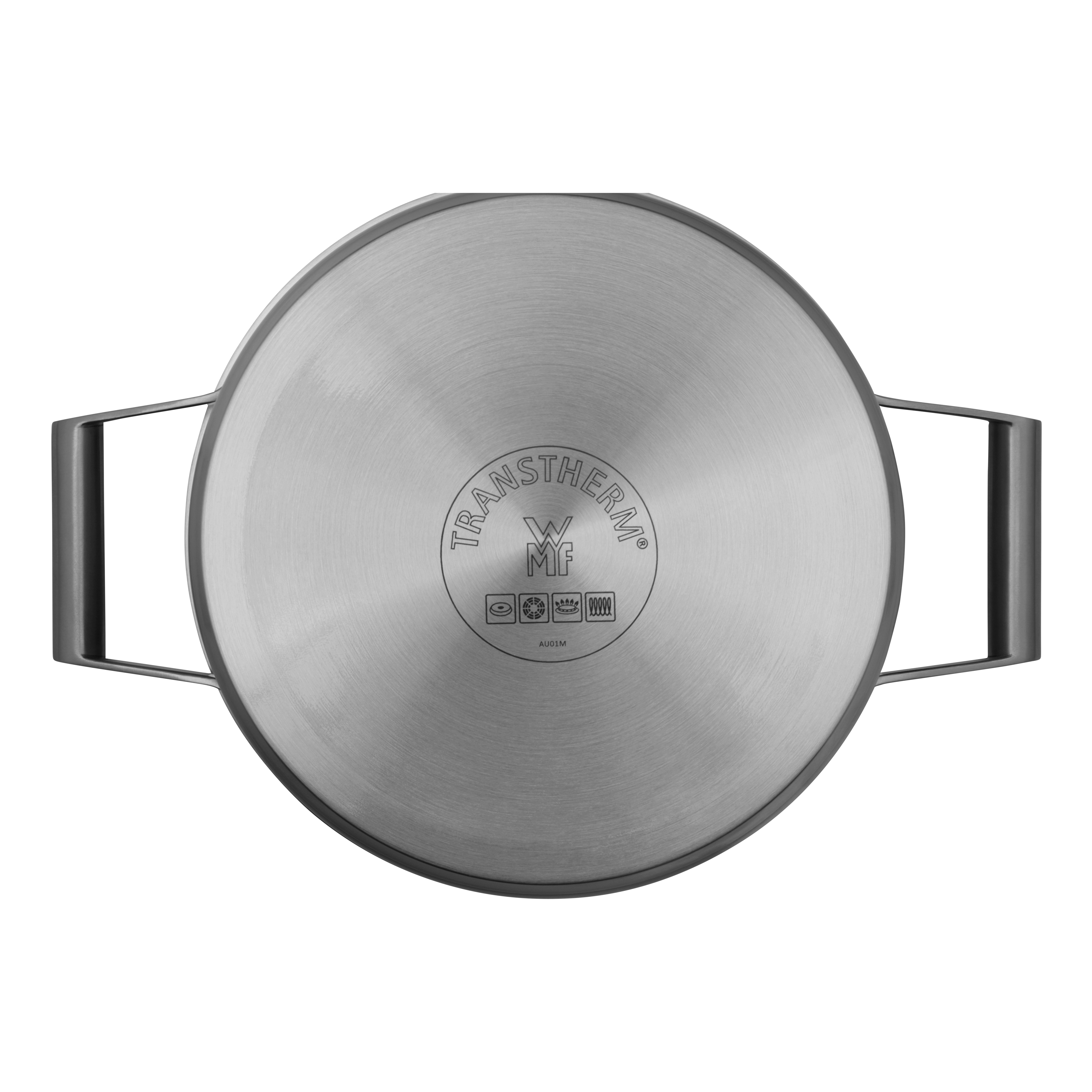 WMF Cromargan Lot de 6 casseroles en Acier Inoxydable avec Couvercle en métal revêtement à Induction argenté Poli et Set de démarrage 20 cm 