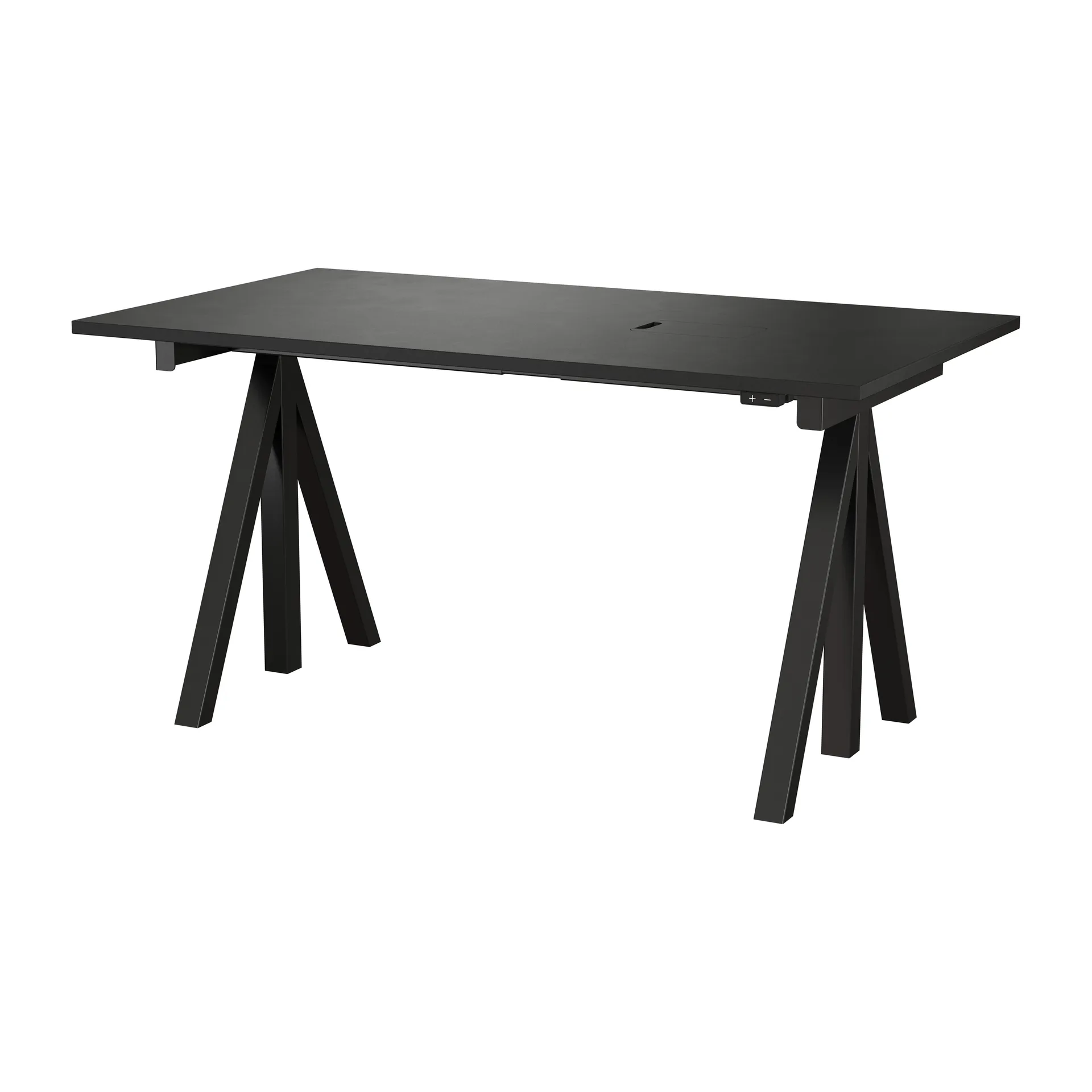 Bureau réglable Works noir à hauteur réglable 78x140 cm Works