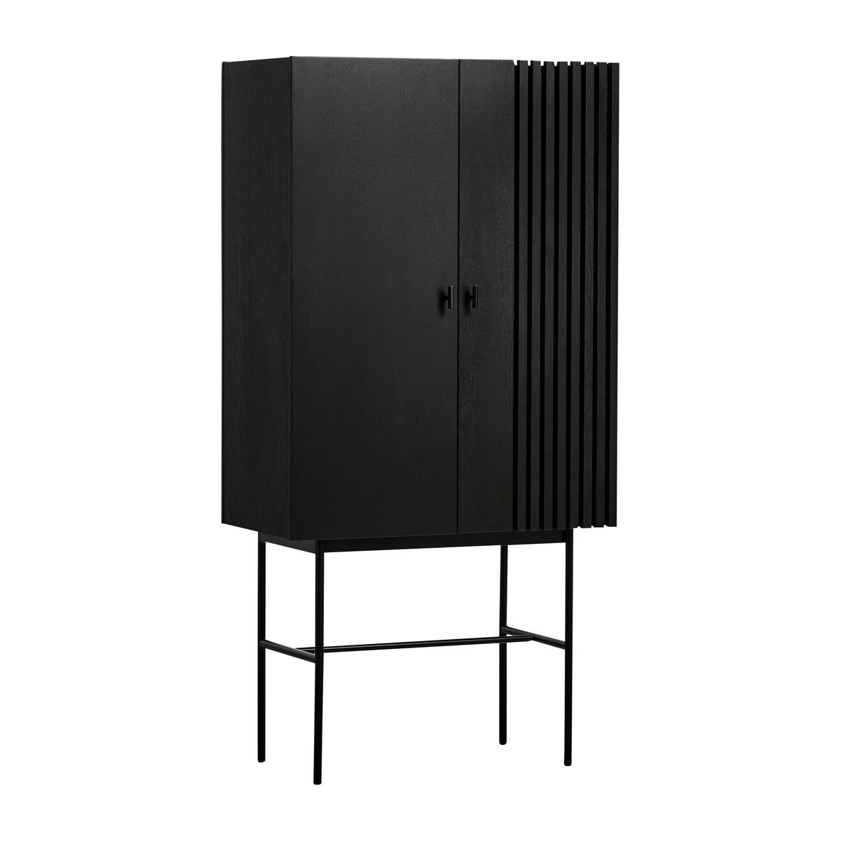 Woud Armoire Array, 80cm Chêne teinté noir | Design Scandinave | Vitrines & présentoirs | Noir