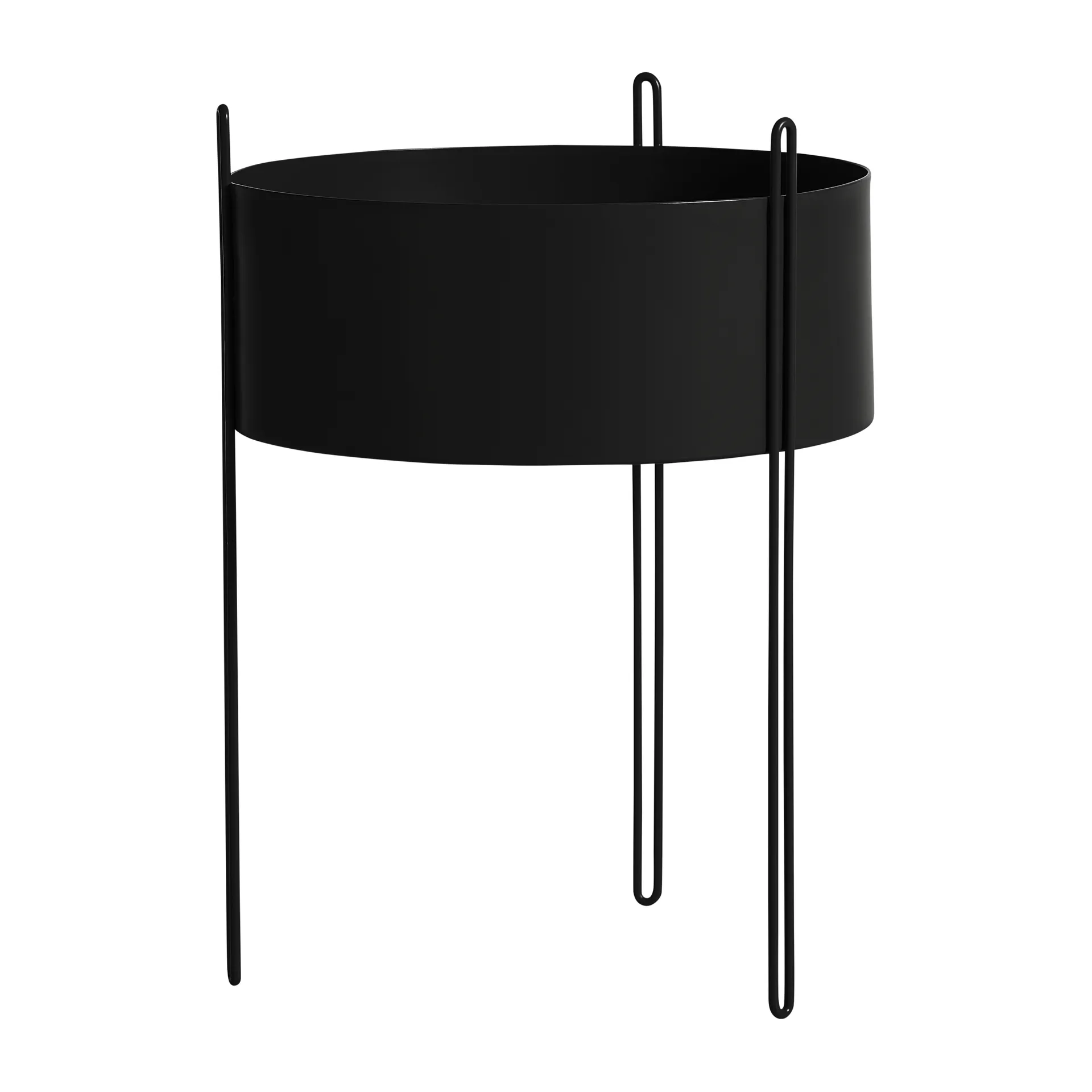 Cache-pot Pidestall large Ø40 cm, Noir Woud