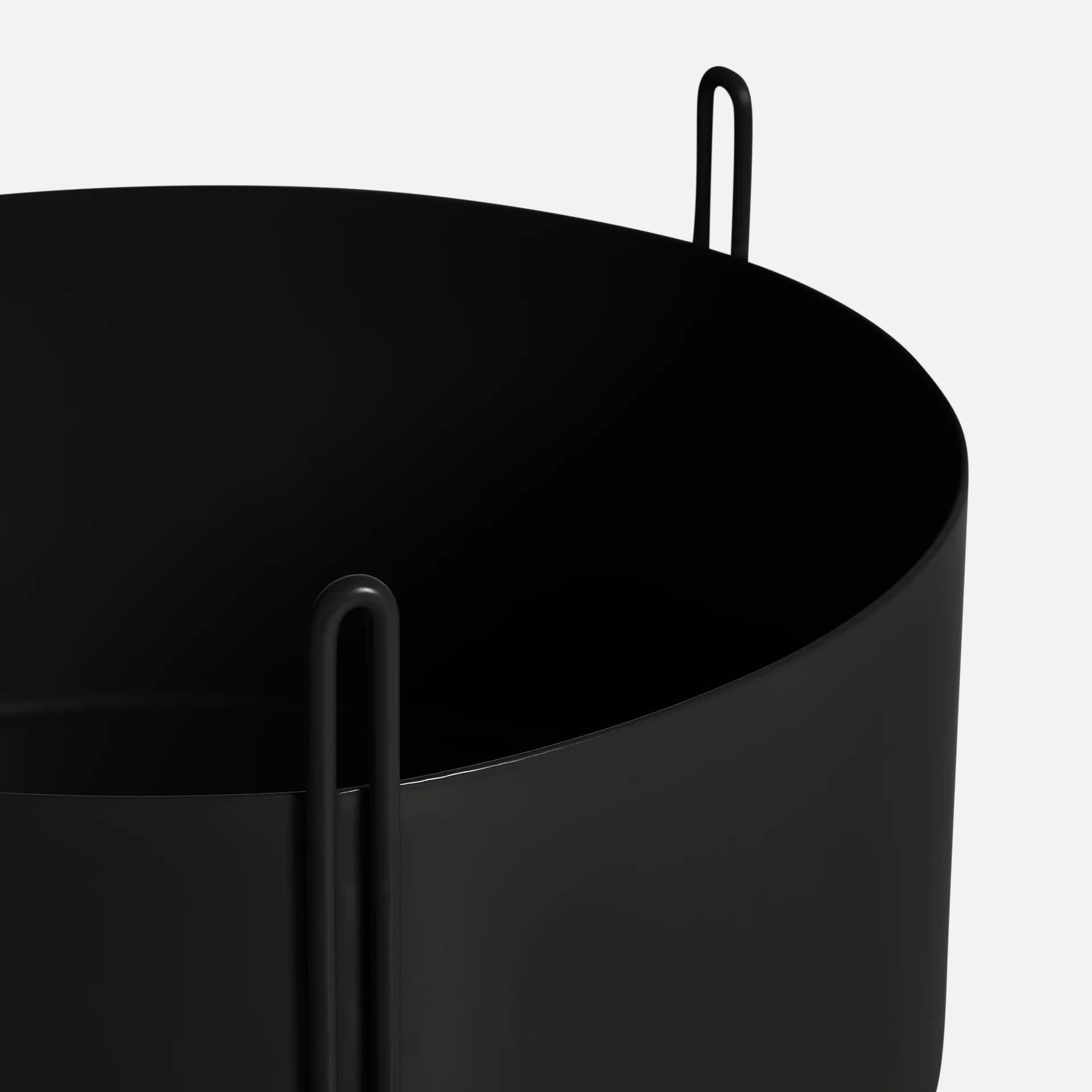 Cache-pot Pidestall large Ø40 cm, Noir Woud