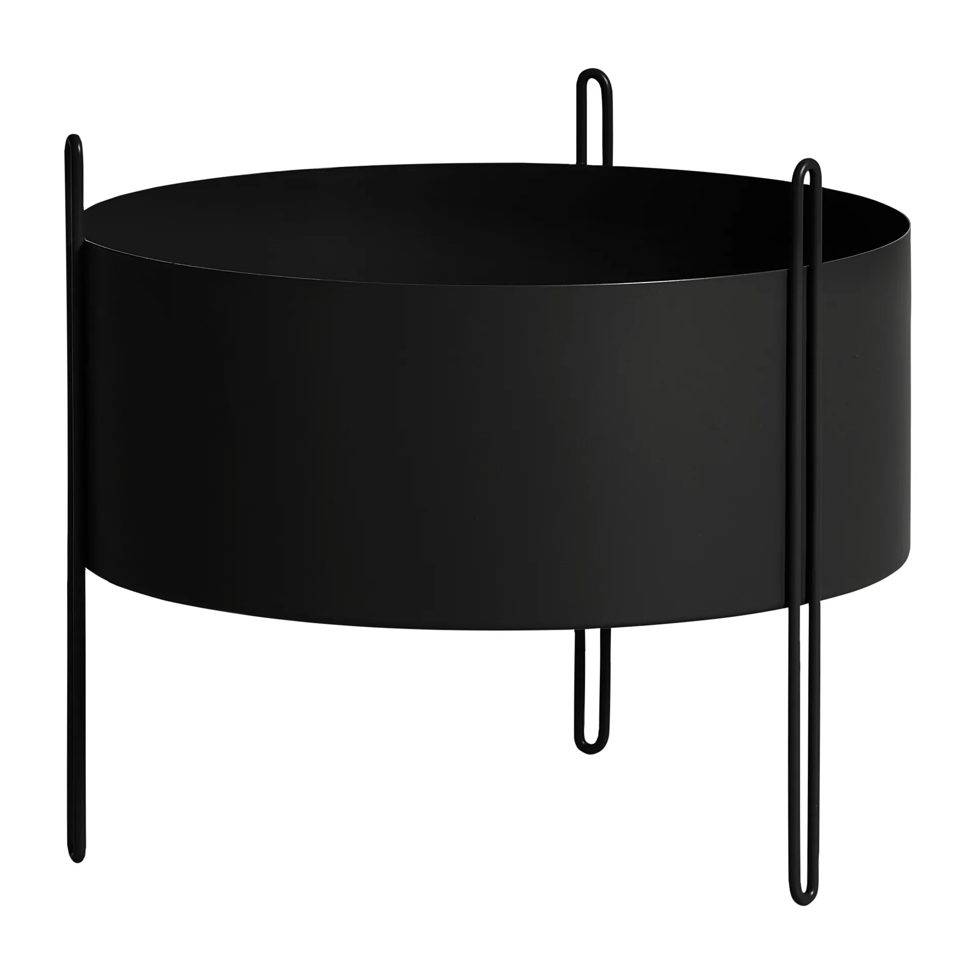 Cache-pot Pidestall medium Ø40 cm, Noir Woud