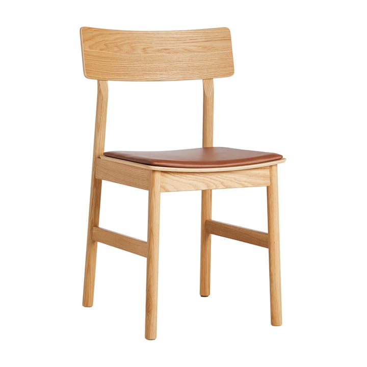 Chaise de salle à manger 2.0 Pause, Chêne huilé, cuir Woud