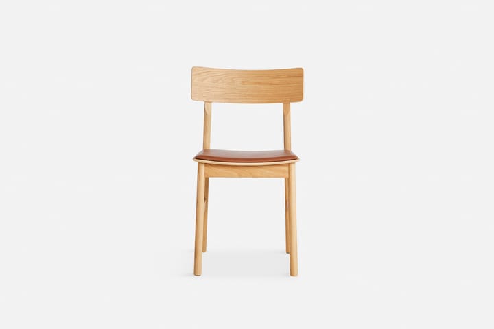 Chaise de salle à manger 2.0 Pause, Chêne huilé, cuir Woud