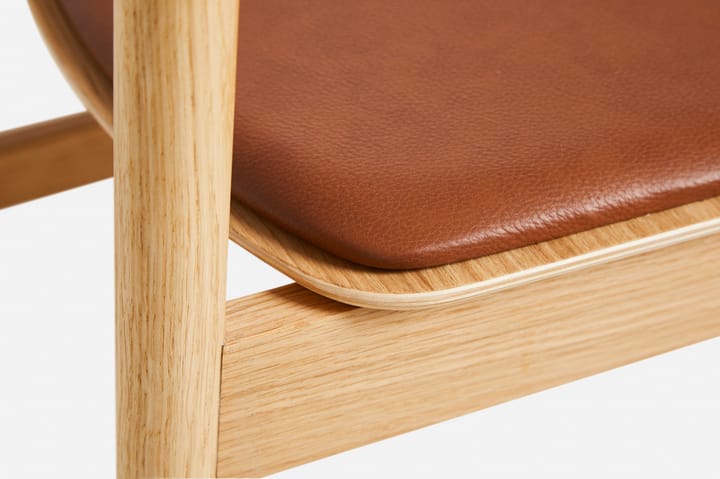 Chaise de salle à manger 2.0 Pause, Chêne huilé, cuir Woud