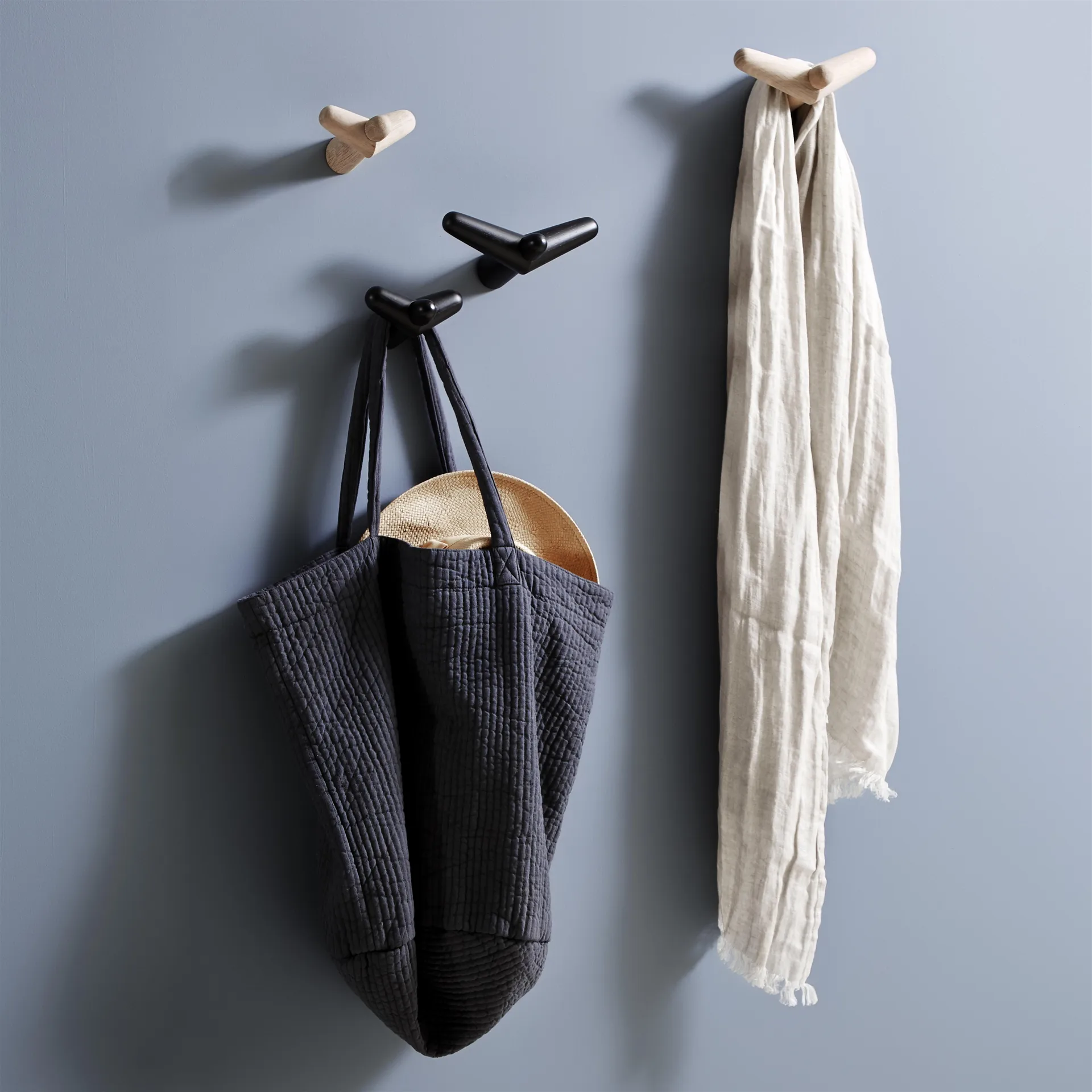 Crochet mural Tail wing petit, chêne Woud