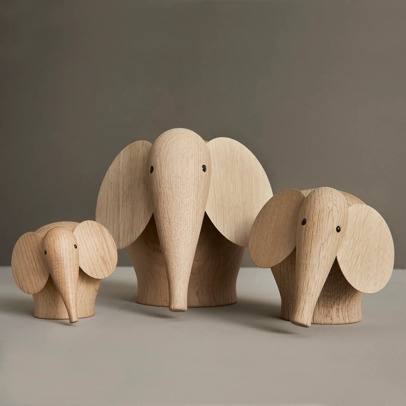 Eléphant en bois Nunu, moyen Woud