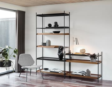 Étagère à plateaux basse en noyer, 81x100 cm - Style 2 - Woud