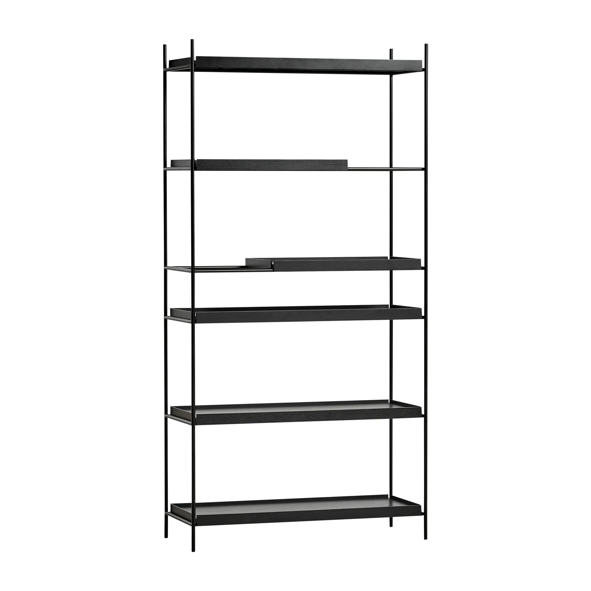 Étagère à plateaux haute en chêne, 100x201 cm, Style 2 Woud