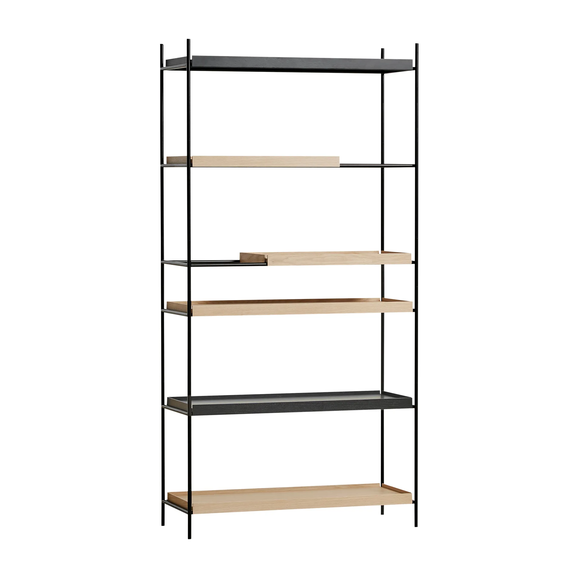 Étagère à plateaux haute en chêne, 100x201 cm, Style 5 Woud