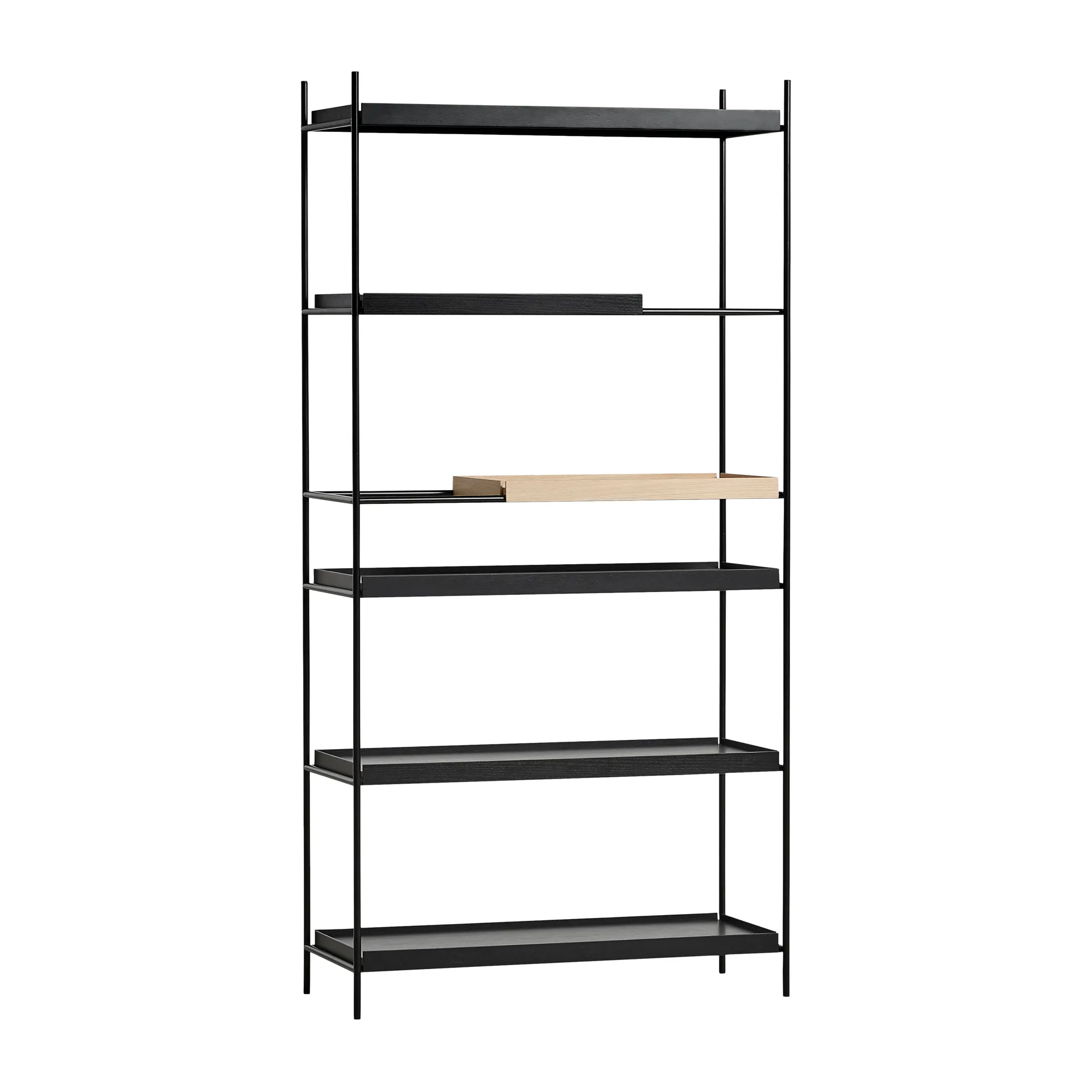 Étagère à plateaux haute en chêne, 100x201 cm, Style 6 Woud