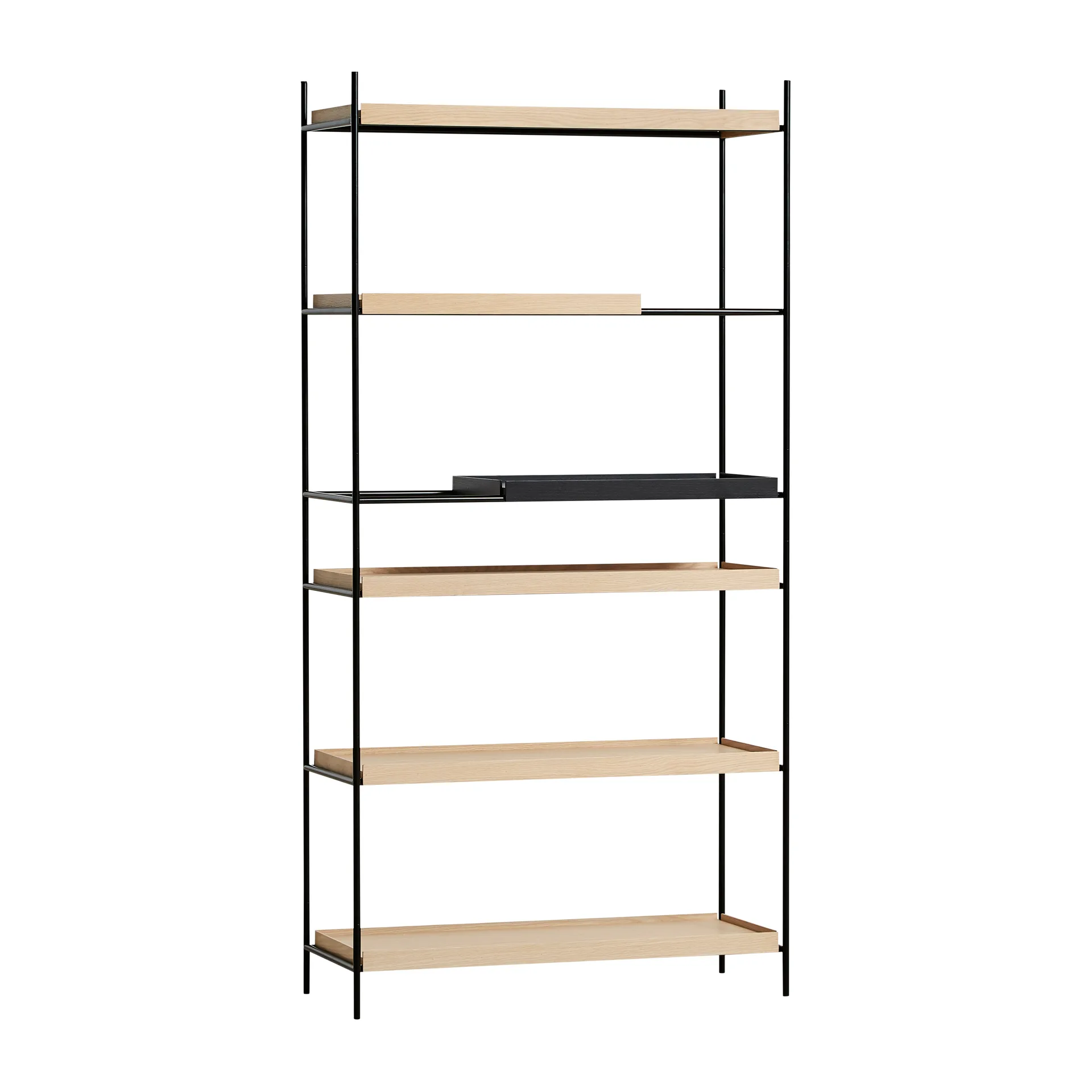 Étagère à plateaux haute en chêne, 100x201 cm, Style 7 Woud