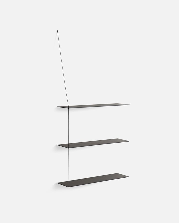Étagère d'appoint Stedge 80 cm, Chêne peint en noir Woud