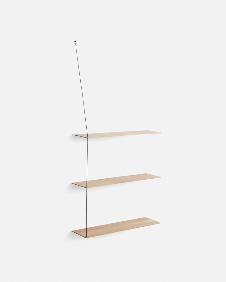 Étagère d'appoint Stedge 80 cm, Chêne pigmenté blanc Woud