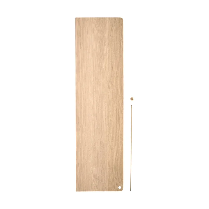 Étagère d'appoint Stedge - Chêne blanchi-laiton, 80 cm - Woud