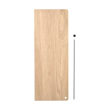 Étagère d'appoint Stedge - Chêne blanchi-noir, 60 cm - Woud