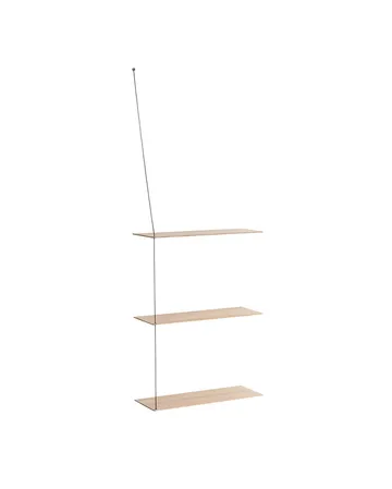 Étagère d'appoint Stedge - Chêne blanchi-noir, 60 cm - Woud