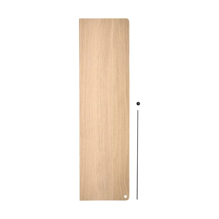 Étagère d'appoint Stedge - Chêne blanchi-noir, 80 cm - Woud